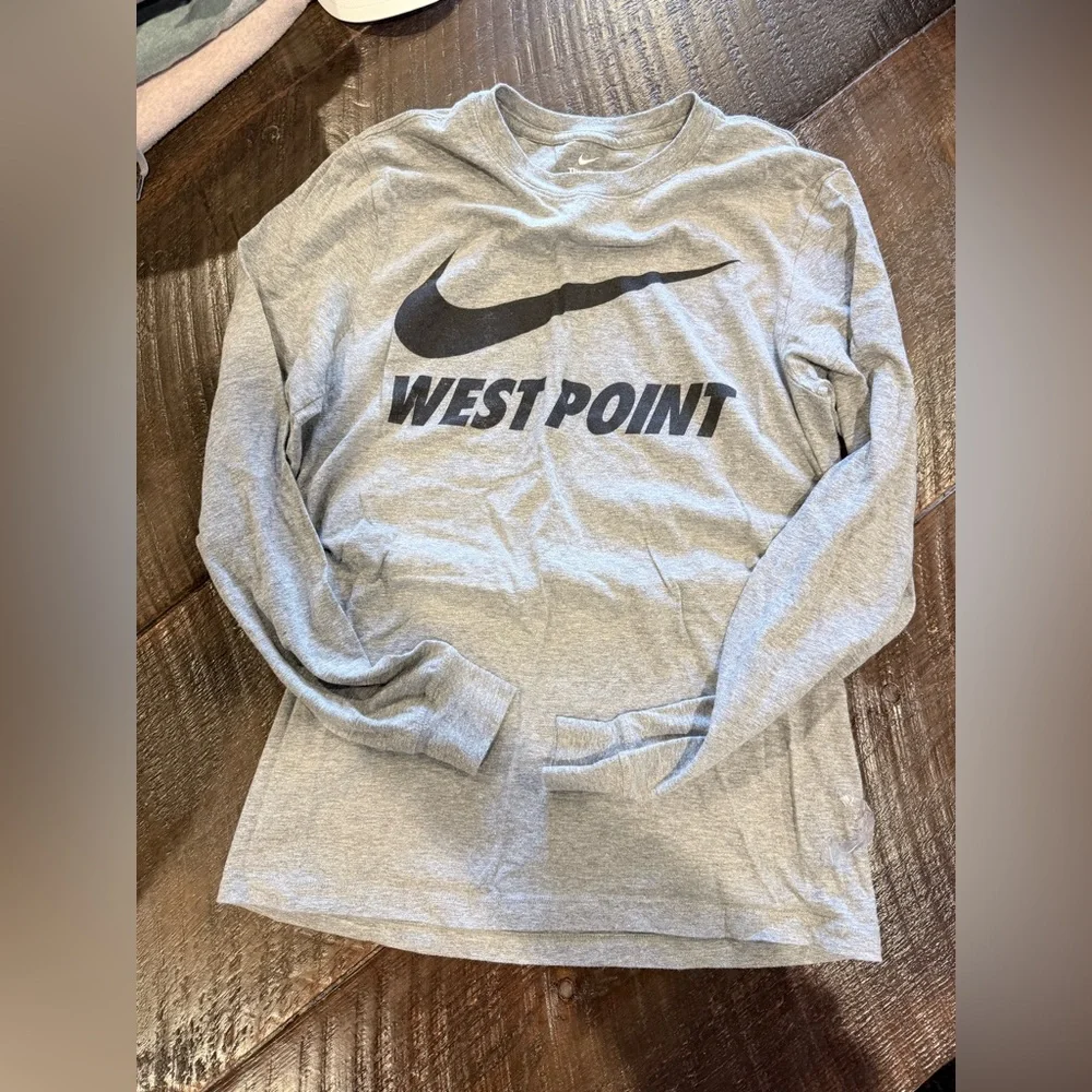Nike Gray Long Sleeve with Black West Point Print